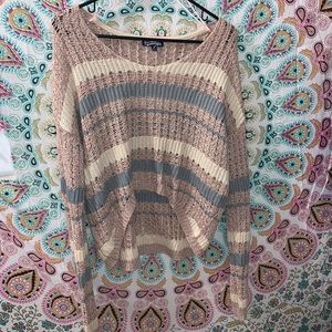 Striped long sleeve sweater